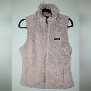 Patagonia Los Gatos Fleece Vest in Light Grey Size M Fuzzy And Cozy